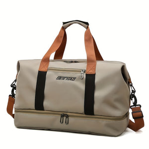 Stylish Travel Bag Large Capacity Sports Bag Messenger Bag Dry and Wet Separation Handbag Suitable for Outing, Fitness, College