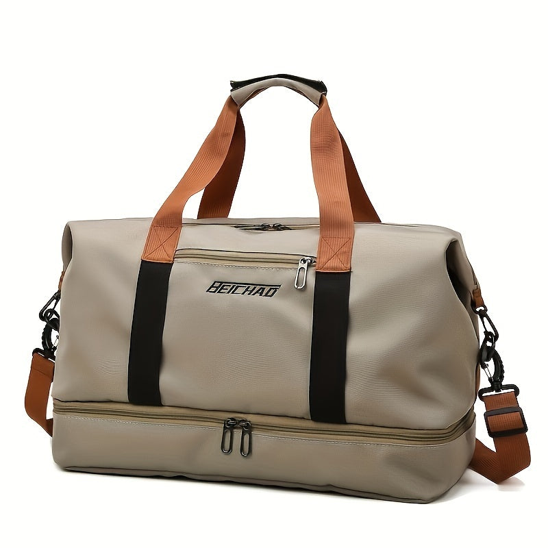Stylish Travel Bag Large Capacity Sports Bag Messenger Bag Dry and Wet Separation Handbag Suitable for Outing, Fitness, College