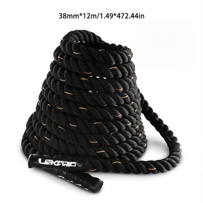 Adjustable 5m-7m Heavy Duty Battle Rope for Core Strength Training - Ideal for MMA, UFC & Fitness Enthusiasts - Durable Polyester