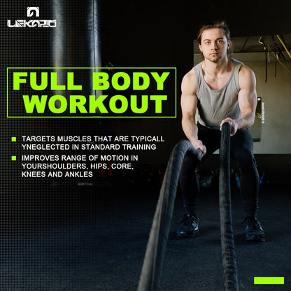 Adjustable 5m-7m Heavy Duty Battle Rope for Core Strength Training - Ideal for MMA, UFC & Fitness Enthusiasts - Durable Polyester