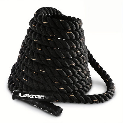 Adjustable 5m-7m Heavy Duty Battle Rope for Core Strength Training - Ideal for MMA, UFC & Fitness Enthusiasts - Durable Polyester