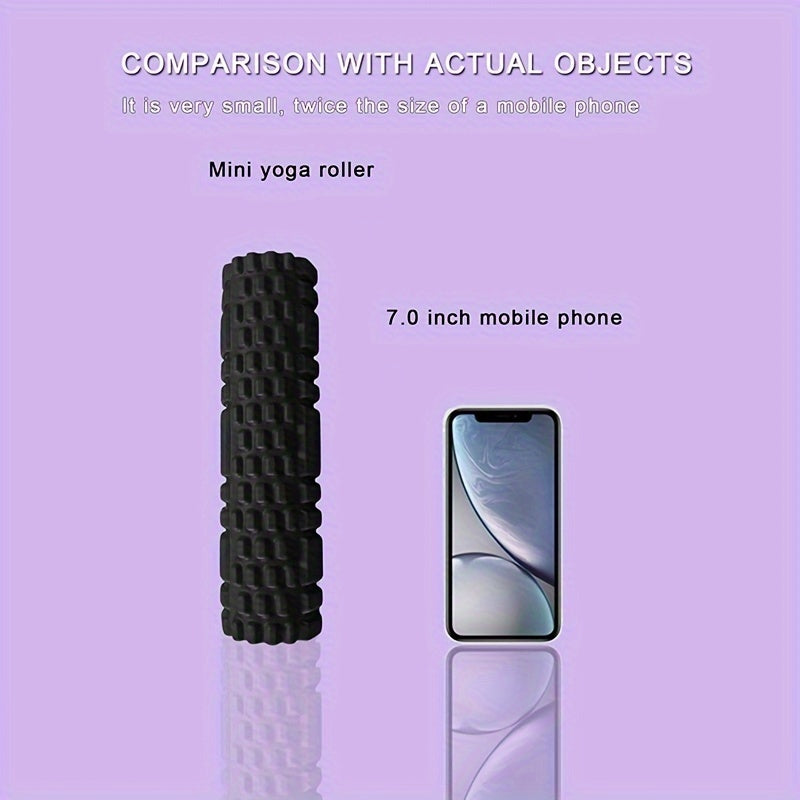1pc Grid Style Massage Roller, 30×8cm Yoga Balance Hollow Column, For Muscle Massage, Physical Therapy & Exercise Rehabilitation