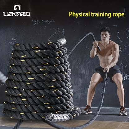 Adjustable 5m-7m Heavy Duty Battle Rope for Core Strength Training - Ideal for MMA, UFC & Fitness Enthusiasts - Durable Polyester